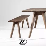 میز ناهارخوری نیمکتی یاریس