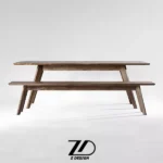 میز ناهارخوری نیمکتی یاریس