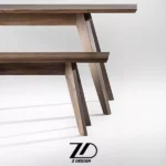 میز ناهارخوری نیمکتی یاریس