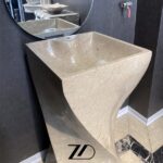 روشویی سنگی تک پایه مرمریت - Image 5