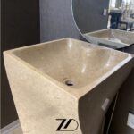 روشویی سنگی تک پایه مرمریت - Image 4