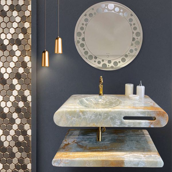 روشویی سنگی مرمر مینیمال