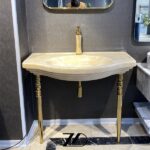 روشویی سنگی مرمر پایه استیل - Image 4