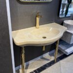 روشویی سنگی مرمر پایه استیل - Image 6