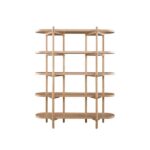 کتابخانه و قفسه چوبی مینیمال