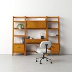 میز تحریر و کتابخانه مدرن