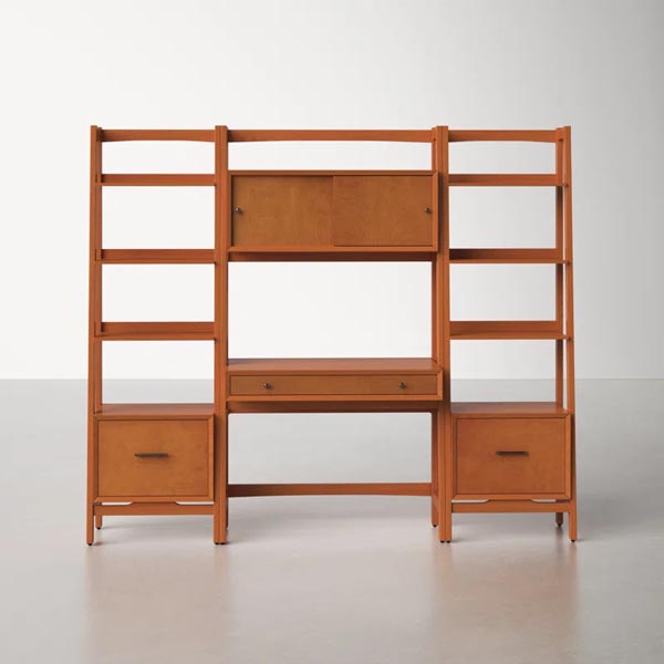 میز تحریر و کتابخانه