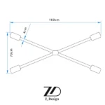 فروش پایه فلزی میز لوکاس