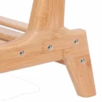 صندلی ژاپنی چوبی کرمی - Image 3