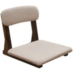 صندلی چوبی ژاپنی قهوه‌ای مینیمال - Image 3