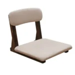 صندلی چوبی ژاپنی قهوه‌ای مینیمال