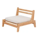 صندلی ژاپنی چوبی کرمی