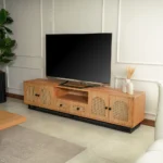 میز تلویزیون لوکس حصیری مدل آدیسا