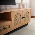 میز تی وی چوبی لوکس حصیری آدیسا