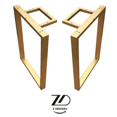 پایه میز فلزی طلایی