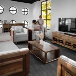 ست مبل چوبی شیوا