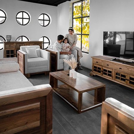 ست مبل چوبی شیوا