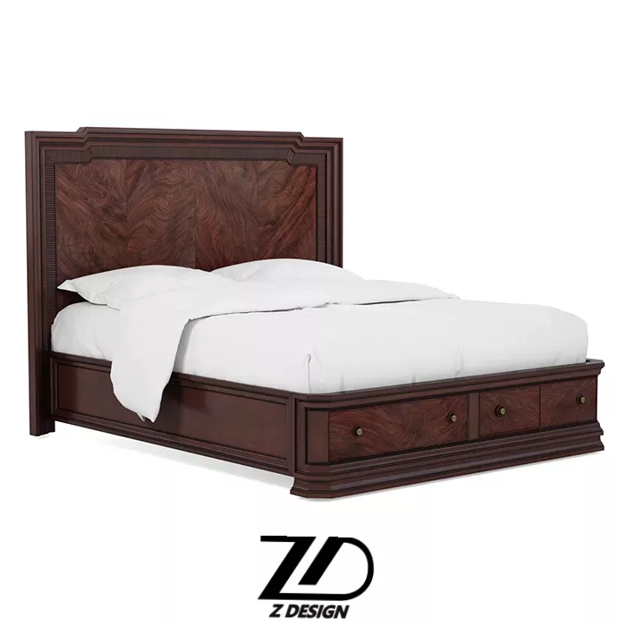 تخت خواب دو نفر چوبی هَلوان