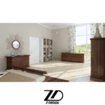 تخت خواب چوبی دونفره آنی