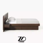 تخت دونفره چوبی نویان