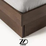 تخت دونفره چوبی نویان