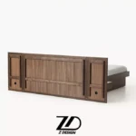 تخت دونفره چوبی نویان