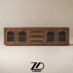 میز تلویزیون چوبی تتیس