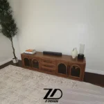 میز تلویزیون چوبی تتیس