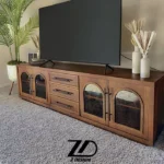 میز تلویزیون چوبی تتیس