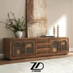 میز تلویزیون چوبی تتیس