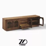 میز تلویزیون چوبی تتیس