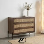 دراور حصیری چوبی مدل آﯾﺮﯾﺎ