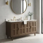 روشویی دو کاسه چوبی مدل نیکان