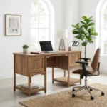 میز تحریر دو کشو روستیک