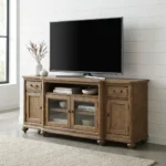 میز تلویزیون چوبی ویترینی رایان