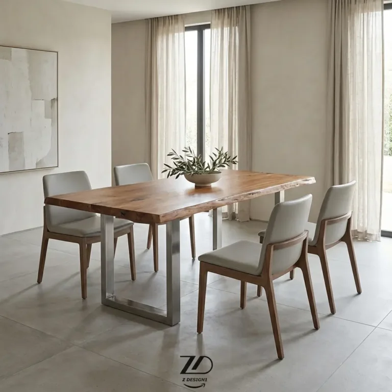 میز ناهارخوری چوبی چهار نفره