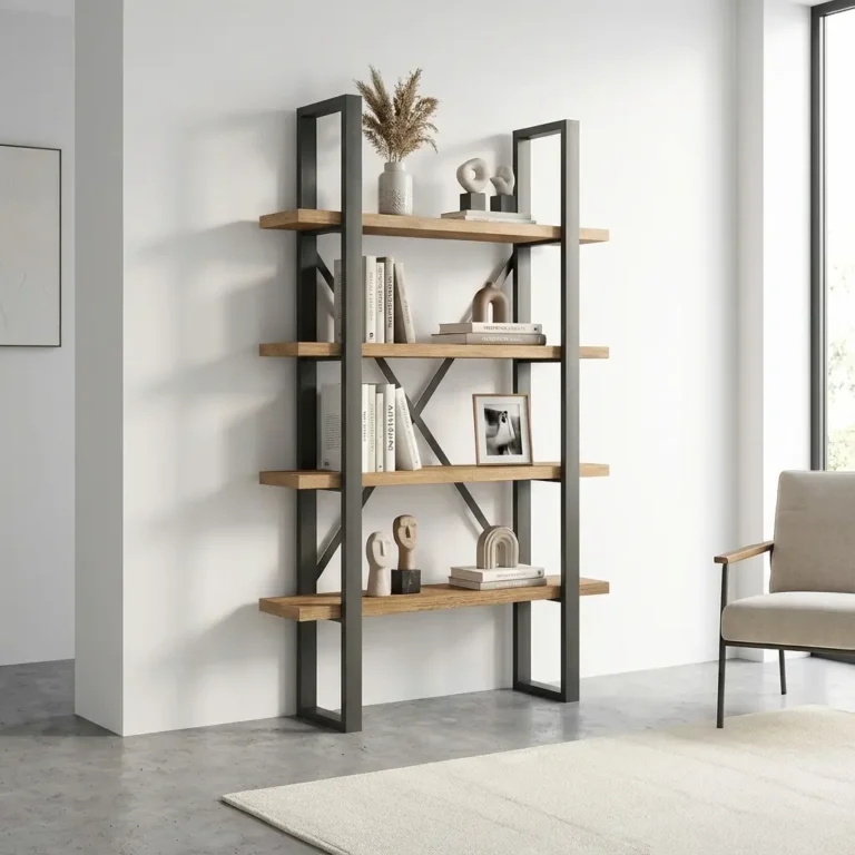 کتابخانه چوبی شیک