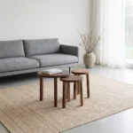 ست میز عسلی چوبی دایره