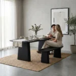 میز و نیمکت 6 نفره دارک