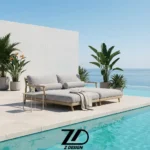 تخت کنار استخری مدل ژینوس