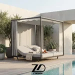 تخت دو نفره کنار استخری مدل ایرِن