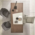 میز تک‌پایه چوبی مدل جلوه