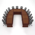 میز کنفرانس تمام چوب مدل فلورانس